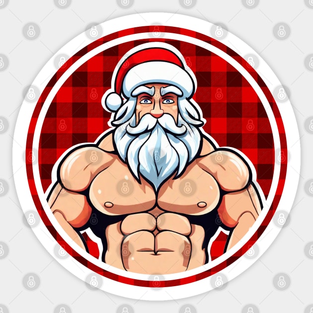 Muscular Santa Claus Sticker by muscle